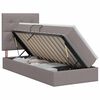 vidaXL Opslag bed met matras met hoofdeinde Taupe 90 x 200 cm Stof
