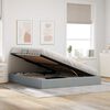 vidaXL Opslag bed met hoofdeinde Lichtgrijs 180 x 200 cm Stof