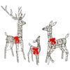 vidaXL Kerst led-rendierfamilie 700 LED's Warmwit 70 x 26 x 128 cm