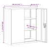 vidaXL Archiefkast 90x40x105 cm staal antracietkleurig