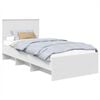 vidaXL Bedframe met hoofdeinde Wit 90 x 200 cm Bewerkt hout
