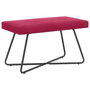 vidaXL Bank Wijnrood 80 x 40 x 45 cm fluweel