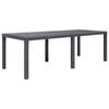 vidaXL Tuintafel 220x90x72 cm rattan-look kunststof bruin