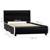 vidaXL Bedframe met LED kunstleer zwart 100x200 cm