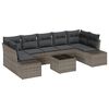 vidaXL Tuin Sofa Set met kussen 8 pcs Grijs poly rattan