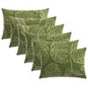 vidaXL Kussensloop 6 pcs HEERLEN Bladontwerp 50 x 80 cm Polyester