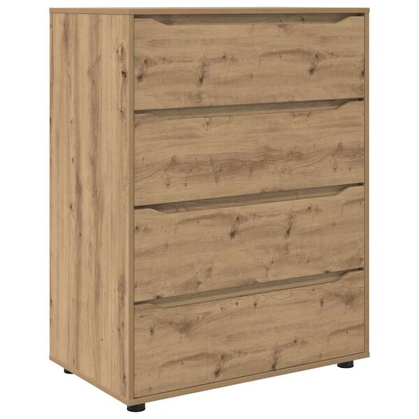 vidaXL Opslagkasten 2 pcs Artisan Eiken 80 x 48 x 105 cm Bewerkt hout