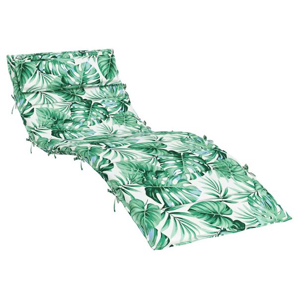 vidaXL Ligbedkussen bladpatroon 180x60x4 cm oxford stof