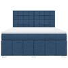 vidaXL Boxspring met matras stof blauw 180x200 cm