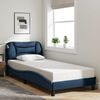 vidaXL Bedframe zonder matras "Hvar" 80x200 cm stof blauw