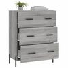 vidaXL Dressoir 69,5x34x90 cm bewerkt hout grijs sonoma eikenkleurig