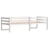 vidaXL Kinderbedframe massief grenenhout wit 90x200 cm