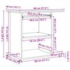 vidaXL Computerbureau 80x50x75 cm bewerkt hout oud houtkleurig
