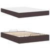 vidaXL Bedframe met matras met matras 2 pcs Tan Stof