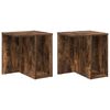 vidaXL Bijzettafel 2 st Gerookt eiken 37 x 32 x 40 cm Bewerkt hout