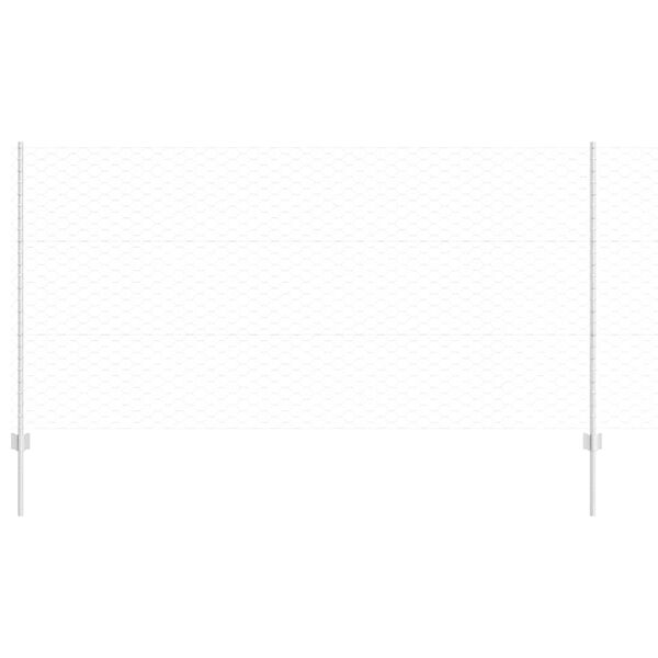 vidaXL Hek met Paal Zilver 1,2 x 100 m Staal