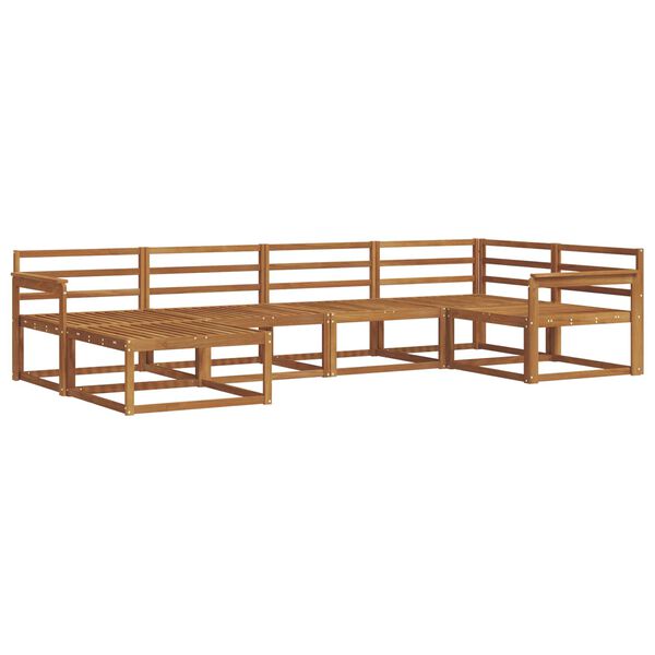vidaXL Buiten bankenset 6 pcs Naturel Massief Acaciahout