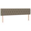vidaXL Hoofdborden 180x7x78/88 cm stof taupe