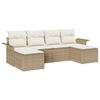 vidaXL Tuin Sofa Set 6 st Beige poly rattan
