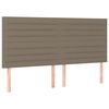 vidaXL Boxspring met matras en LED stof taupe 200x200 cm