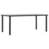 vidaXL Eettafel 180x90x75 cm MDF zwart en betongrijs