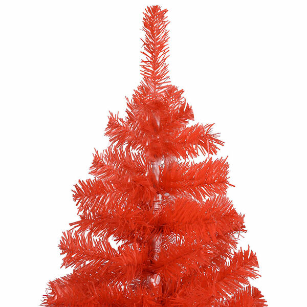 vidaXL Kunstkerstboom met verlichting en kerstballen 120 cm PVC rood