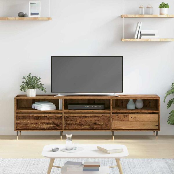 vidaXL TV-kast Oud Hout 150 x 30 x 45 cm Bewerkt hout