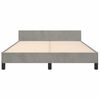 vidaXL Bedframe zonder matras 140x200 cm fluweel lichtgrijs