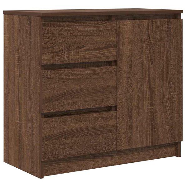 vidaXL Dressoir met lade 71x35x65 cm spaanplaat bruin eikenkleurig