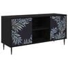 vidaXL Tv-meubel DOKKUM 102 x 33 x 51 cm Zwart eiken Bewerkt hout
