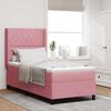 vidaXL Boxspringbed met matras met LED Roze 90 x 200 cm Fluweel