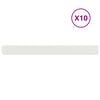 vidaXL Gazonrand 10 st 10 x 103 cm Staal Wit