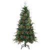 vidaXL Kunstmatige Inklapbare Kerstboom Groen 120 cm PVC, PE en Staal