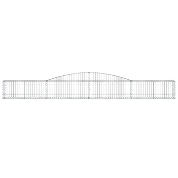 vidaXL Schanskorven 10 st gewelfd 400x30x40/60 cm ijzer