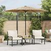vidaXL Parasol met LED's en stalen paal 268x268x226 cm bruin