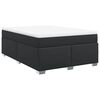 vidaXL Boxspring met matras kunstleer zwart 160x200 cm