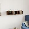 vidaXL Wandkast 75x18x16,5 cm bewerkt hout gerookt eikenkleurig