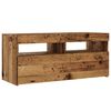 vidaXL Tv-meubel met LED 90x35x40 cm bewerkt hout oud hout