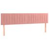 vidaXL Boxspring met matras fluweel roze 200x200 cm