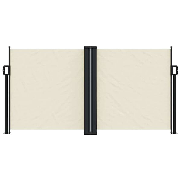 vidaXL Windscherm uittrekbaar 120x1200 cm cr&egrave;mekleurig