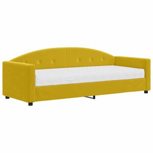 vidaXL Slaapbank met matras 80x200 cm fluweel geel