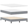 vidaXL Boxspringbed met matras Lichtgrijs 140 x 190 cm Stof