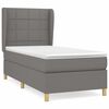 vidaXL Boxspring met matras stof donkergrijs 90x200 cm