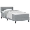 vidaXL Boxspringbed met hoofdeinde Lichtgrijs 200 x 200 cm Stof