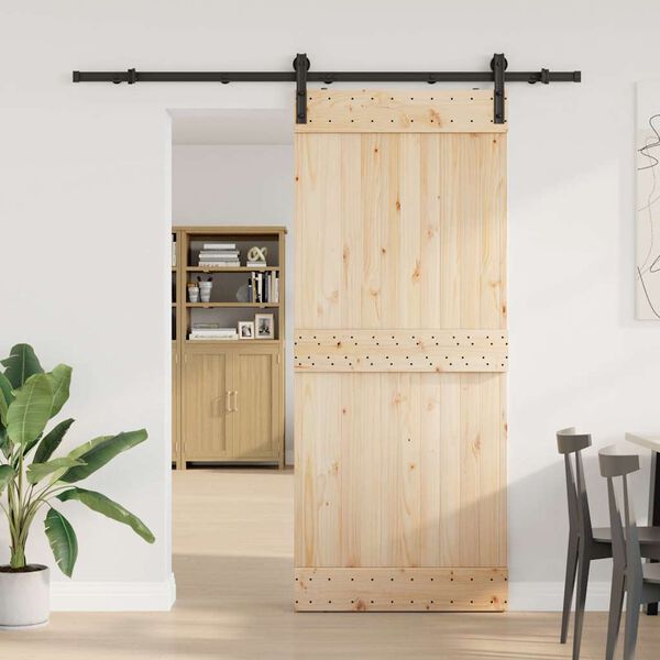 vidaXL Doos met onderdelen voor schuifdeur 200 cm staal zwart