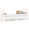 vidaXL Slaapbank uitschuifbaar massief grenenhout wit 2x(90x190) cm