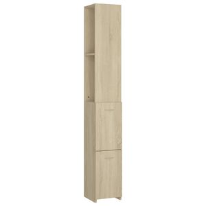 vidaXL Badkamerkast 25x26,5x170 cm bewerkt hout sonoma eikenkleurig