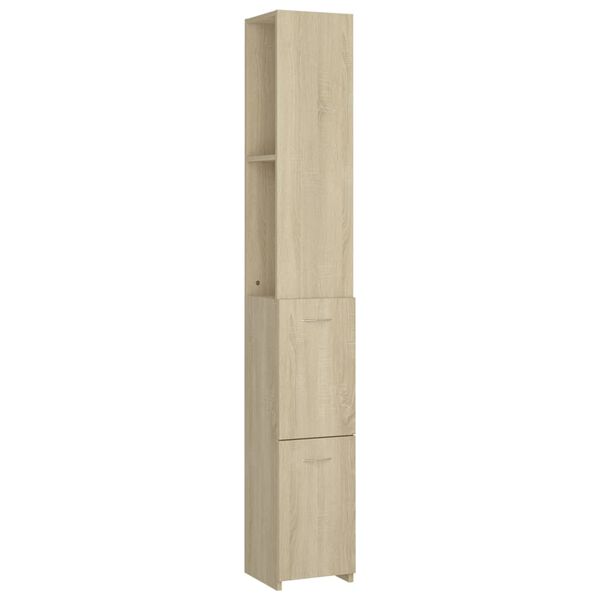 vidaXL Badkamerkast 25x26,5x170 cm bewerkt hout sonoma eikenkleurig