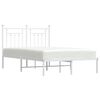 vidaXL Bedframe met hoofdbord metaal wit 120x200 cm