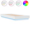 vidaXL Bedframe met LED-verlichting wit 100x200 cm